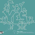 Creative Neon Lamp Combination with Human Silhouette Figures and Artistic Design