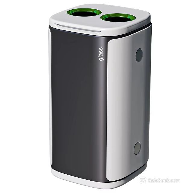 Gree Home Appliance With Modern Black And Silver Vertical Design For Daily Use 3d model 