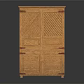 Functional Wooden Entryway Side Cabinet With Lattice Design Doors And Drawer Storage