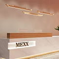 New Chinese Reception Desk Front Desk 3d model