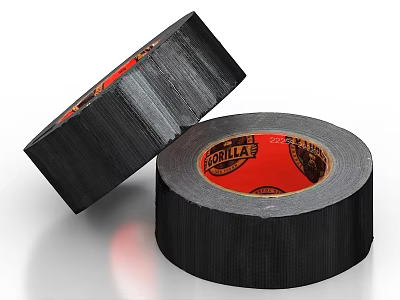 Gorilla Black Tape Two Rolls Strong Sticky Adhesive For Repair Projects 3d model