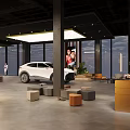 VW 4S Dealership Modern Exterior Featuring Large Digital Screen Glass Doors And ID Series