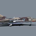 Camouflage Military Fighter Jet With Number 56 And Red Star Markings