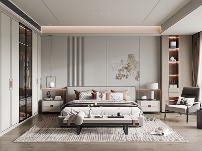 New Chinese bedroom 3d model