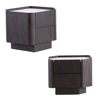 Grey Bedside Cabinet Decorative Cabinet 3d model