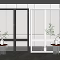 modern floor-to-ceiling windows 3d model