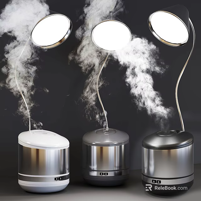 Modern Home Humidifiers For Daily Use With Steam And Silver White Design 3d model 