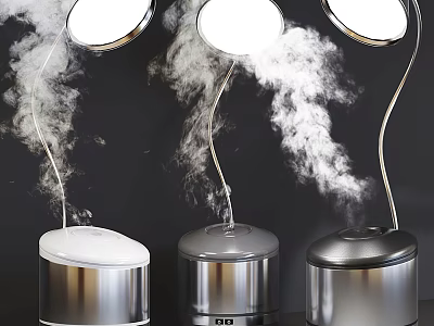 Modern Home Humidifiers For Daily Use With Steam And Silver White Design 3d model