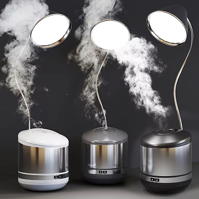 Modern Home Humidifiers For Daily Use With Steam And Silver White Design 3d model