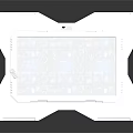 Transparent Electronic Device With Blue Circuit Board And Shiny Base Structure