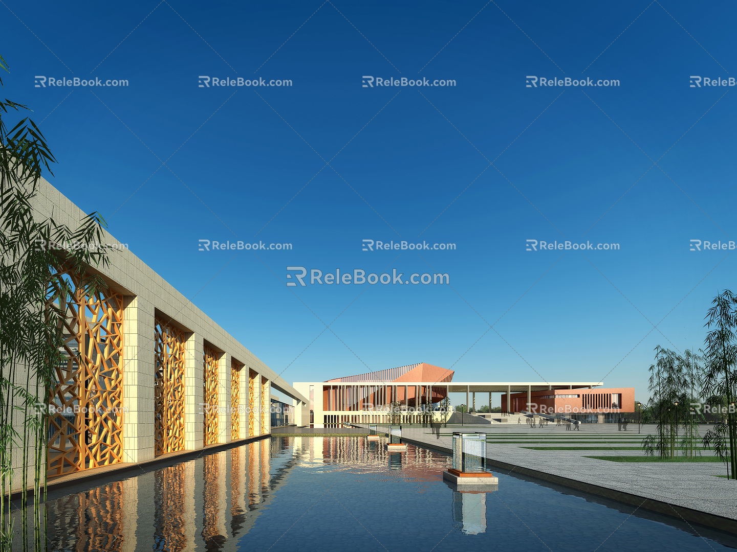 School Campus, University Landscape Library, Venue, Sick Square, Full Model 3d model