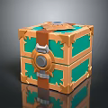 Decorative Green And Gold Storage Box With Straps And Metal Buckle For Home Organization
