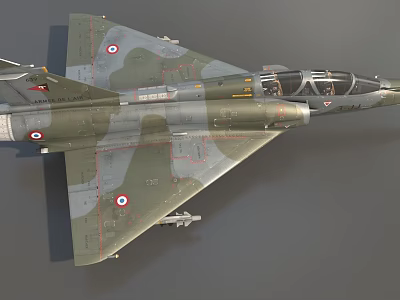 Military Fighter Jet Featuring Camouflage Paint National Insignia And Transparent Cockpit 3d model