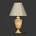 Stylish Table Lamp With White Lampshade And Gold Base Electric Cord