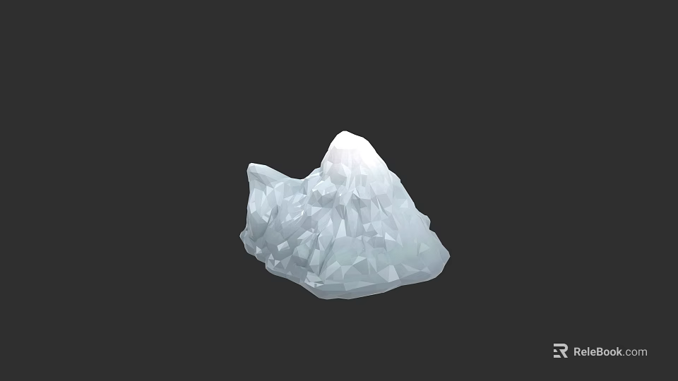 Karesansui Zen Rock Formation White Textured Minimalist Japanese Garden Design 3d model 
