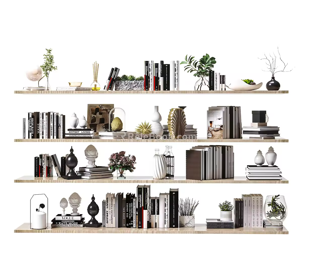 Modern ornaments combination furnishings combination 3d model
