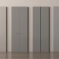 Modern Door Designs In Gray And Beige With Wooden Floor And Light Wall