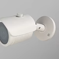 White Modern Wall Mounted Surveillance Camera With Circular Lens Design 3d model