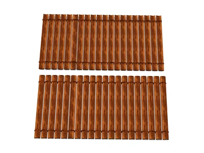 Two Brown Bamboo Cover Books And Magazines For Home Reading Decor 3d model