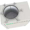 Industrial Equipment With Lid Design Control Panel And Mobile Wheels