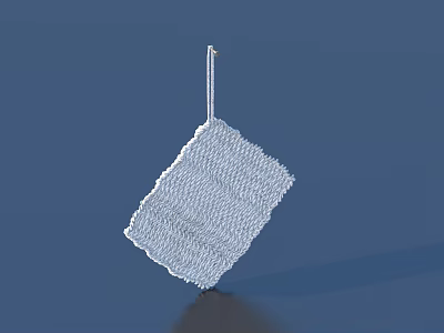 Household Cleaning Cloth With Mesh Texture And Hanging Loop For Daily Kitchen Use 3d model