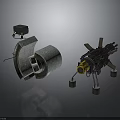 Mechanical Weapon System With Robotic Arms Tread Structure And Yellow Central Component 3d model