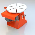 Orange Industrial Equipment With Round White Turntable And Motorized Sturdy Base