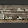 Daily Living Supplies Packed in Wooden Box on Pallet with Stacked White Cubes
