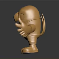 Golden Decorative Sculpture With Outstretched Wings Standing On Reflective Surface