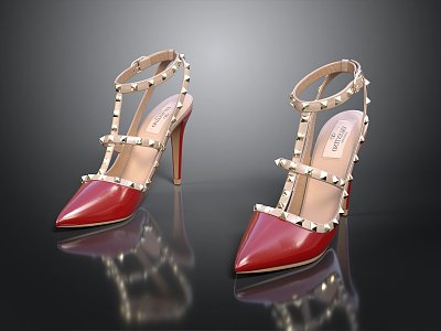 High Heels Stiletto Shoes Stiletto Heels Thick Heel Shoes Thick Heel Shoes High Heel Shoes Fashion High Heel Shoes 3d model