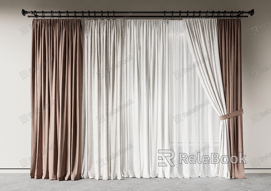 modern curtain fabric curtain gauze curtain fabric curtain model