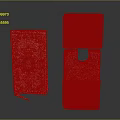 Red And Beige Decorative Books With Floral And Ornamental Patterns