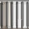 Gypsum Column Decorative Column 3d model