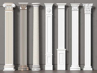 Gypsum Column Decorative Column 3d model