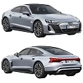 Silver Audi Car Front And Rear View Design With Modern Features 3d model