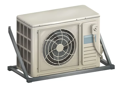 Portable Air Conditioner Fan With Fan Grille Control Panel And Sturdy Stand 3d model
