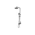 Modern Chrome Shower System With Wall Mounted Overhead Head Handheld Sprayer And Control Valve 3d model