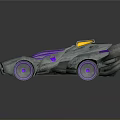 Futuristic Silver Racing Vehicle With Purple Accents And Streamlined Aerodynamic Body Design
