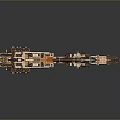 Elongated Industrial Metal Structure Featuring Mechanical Components And Detailed Construction Design
