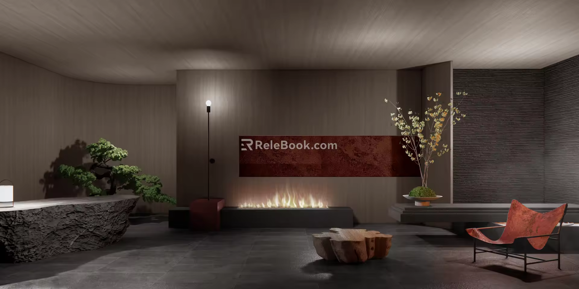 Modern Rest Area Hotel Homestay Reception Rest Area 3d model