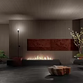 Modern Rest Area Hotel Homestay Reception Rest Area 3d model