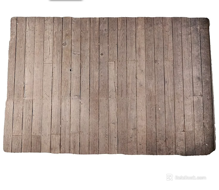 Natural Rustic Solid Wood Plank Floor Featuring Authentic Grain Texture For Interior 3d model 