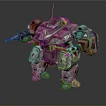 Battle Ready Sci Fi Mech Warrior With Metal Armor And Combat Weapons 3d model