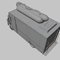 Red And White Food Truck With Hot Dog Burger Images And Large Model On Top