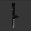 Modern Tactical Weapon With Rifled Barrel And Mounted Scope 3d model