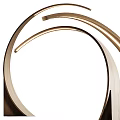 Modern Curved Gold Floor Lamp With Arched Metal Structure For Living Room Decor