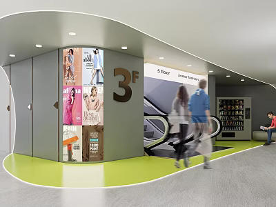 Baima Clothing City 2nd Floor Passage 3d model