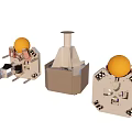 Kicking Soccer Robot 3d model