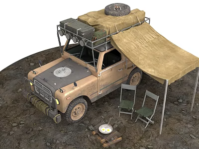 Offroad Jeep Camping 3d model Offroad Jeep Camping 3d model