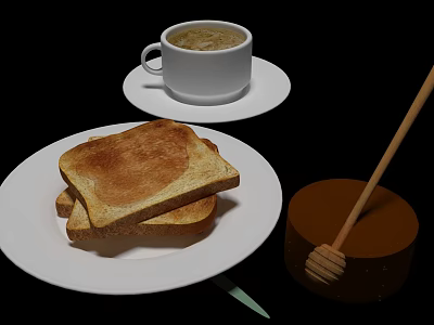 Modern Food Pastry Dessert 3d model Modern Food Pastry Dessert 3d model